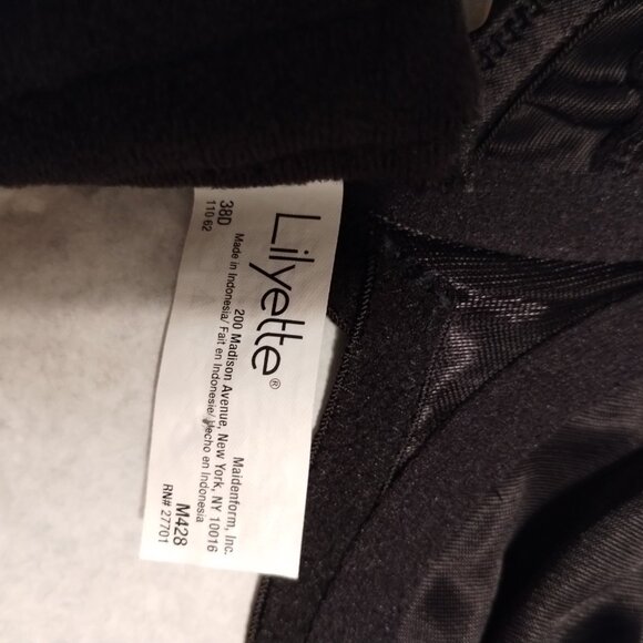 38D BLACK Lilyette COMFORT Lace Minimizer #0428 UNDERWIRE BRA - Picture 4 of 5